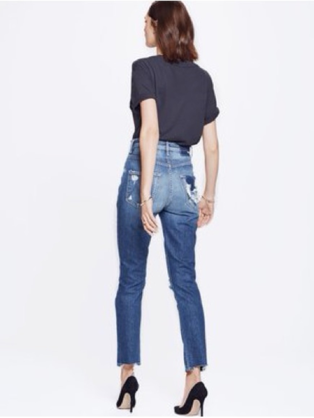 Mother The Dazzler Shift Ultra High-Rise Cropped Skinny Jeans - Picture 4 of 15